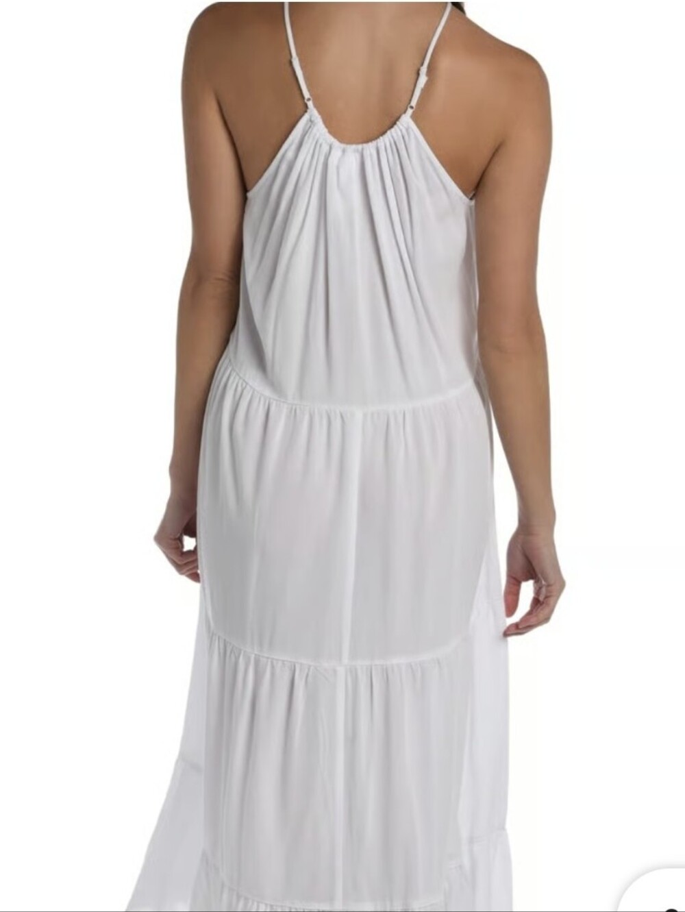 La Blanca | White Crochet Halter Beach Dress - Picture 4 of 5